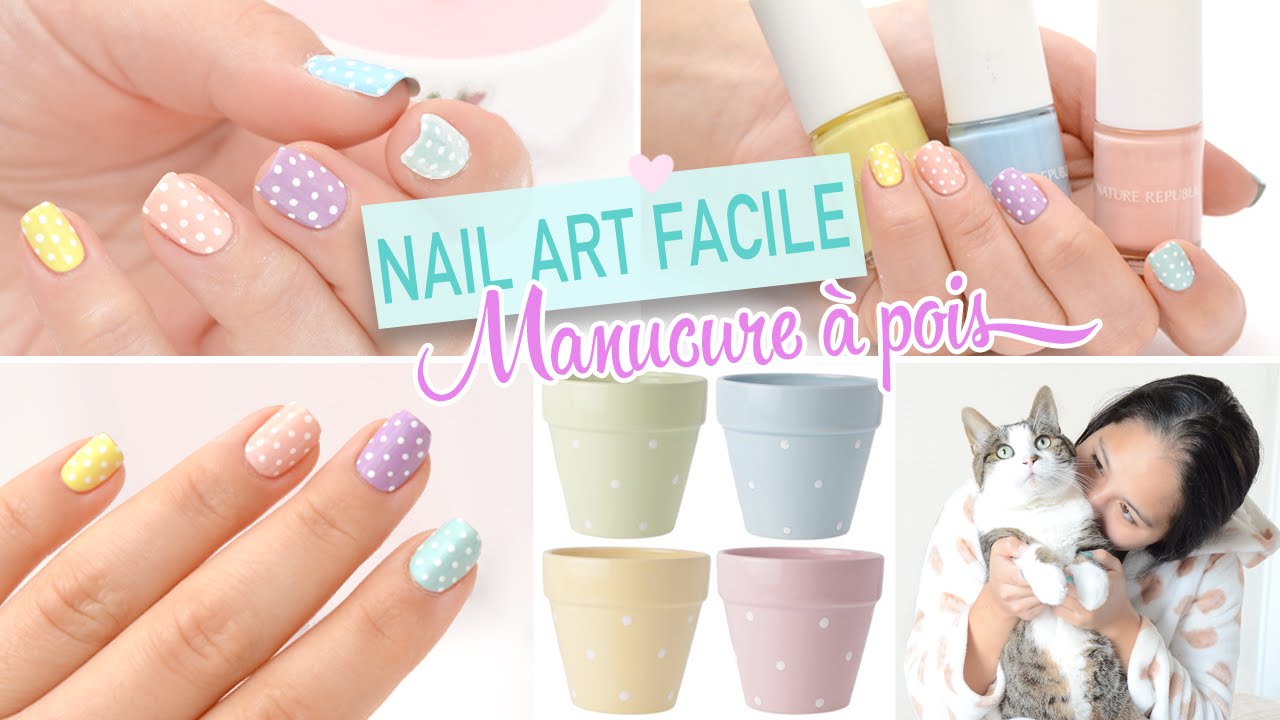 Nail art (très) facile et sans matériel : La Manucure à pois ♡
