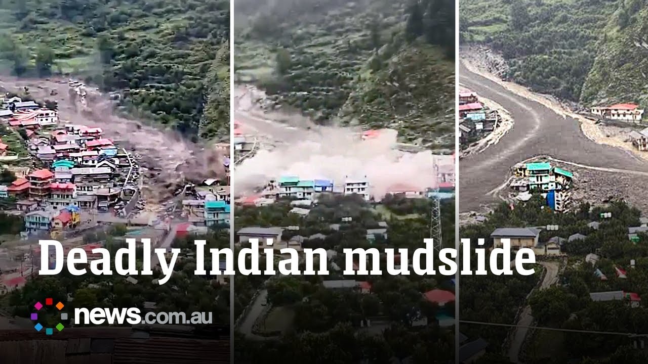 Moment deady landslide wipes out Indian town