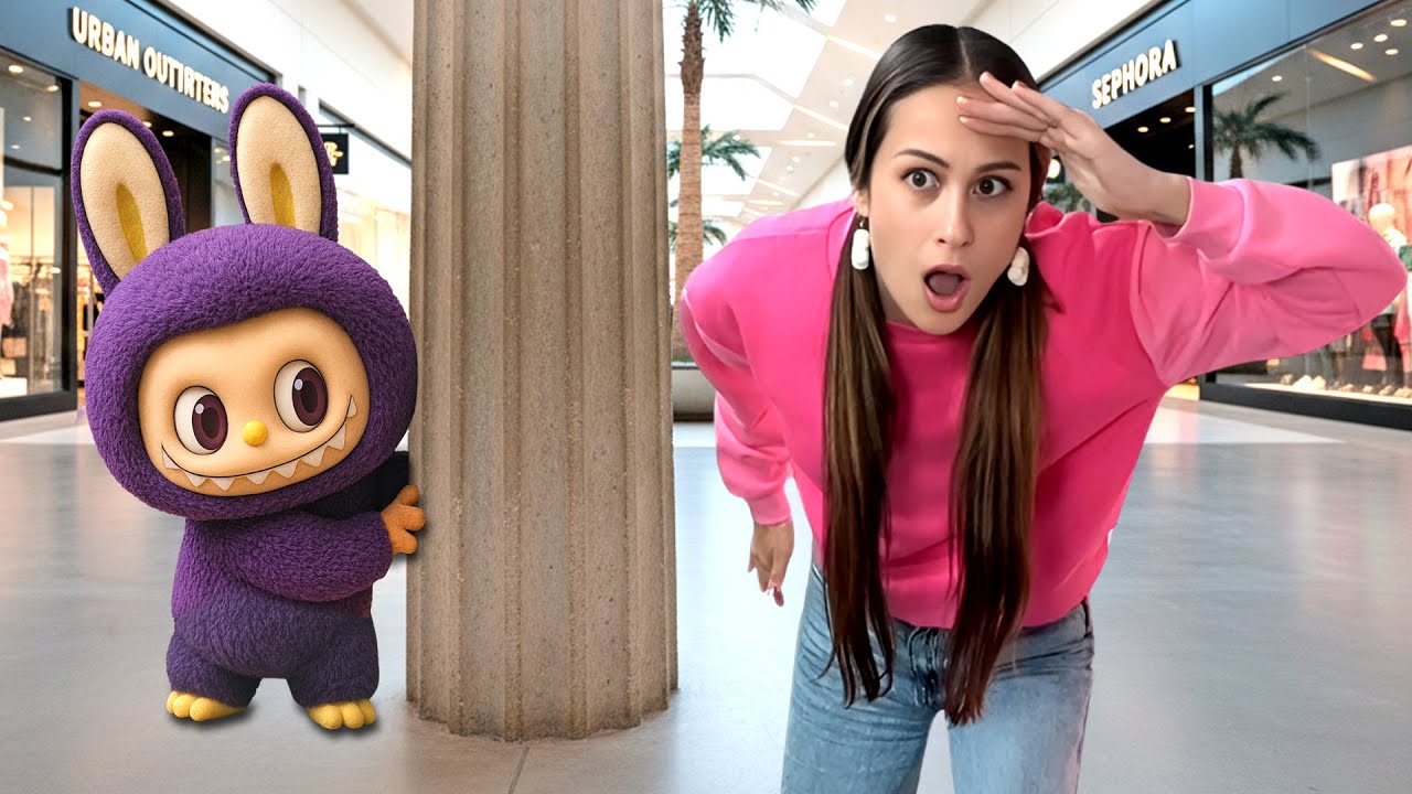VERSTOPPERTJE SPELEN met LABUBU in HET WINKELCENTRUM! || Fan Friday