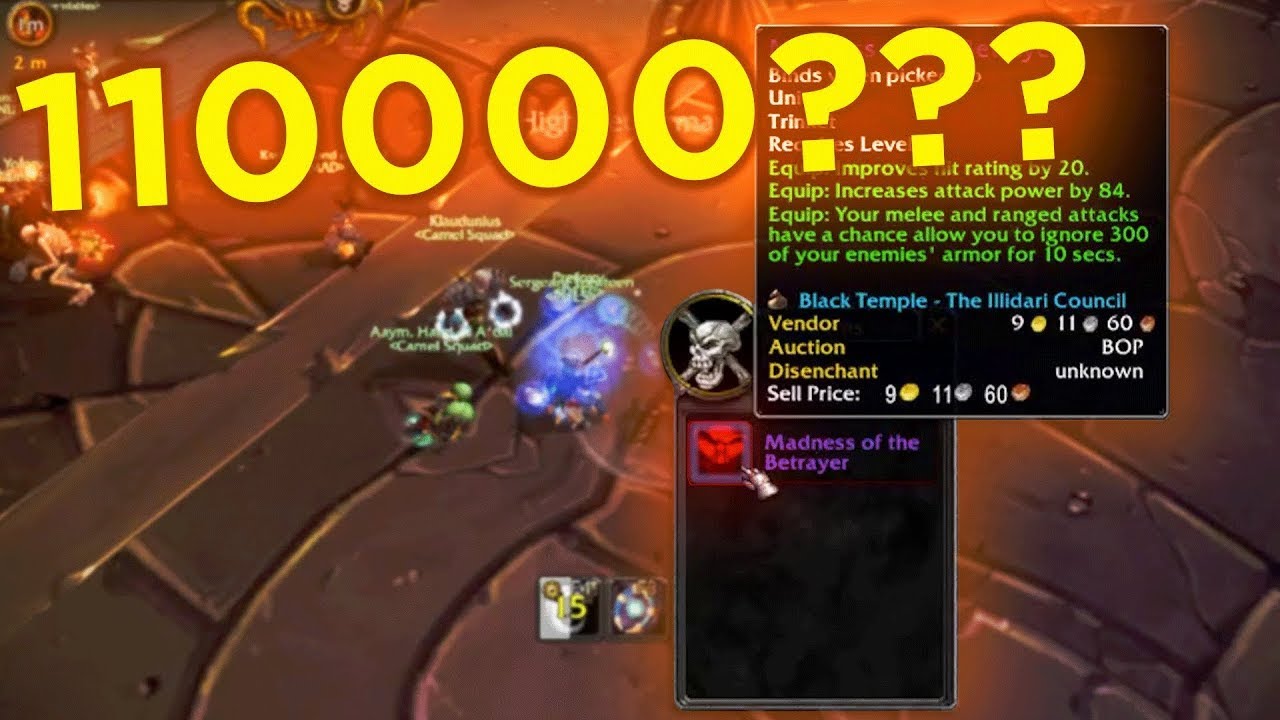 When Madness Of The Betrayer drops from the 1st Black Temple Raid