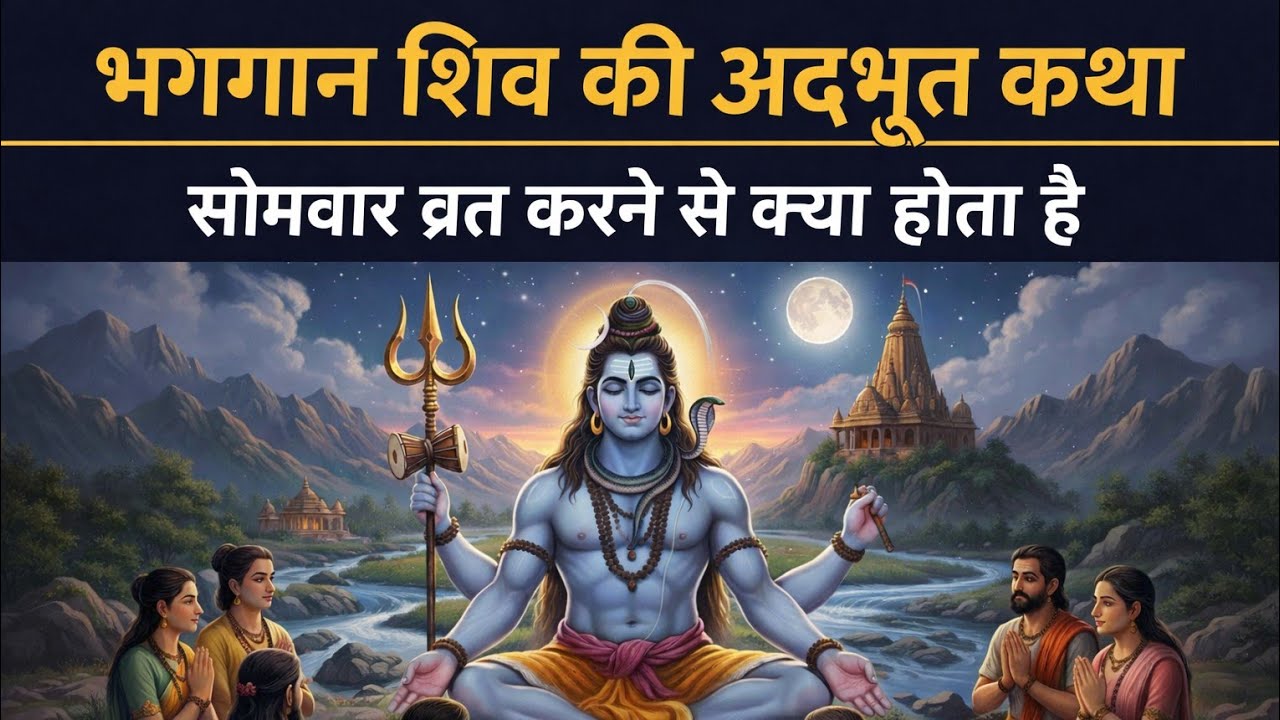 सोमवार व्रत कथा🙏💥 | भगवान शिव की कृपा पाने की संपूर्ण कथा और व्रत का महत्व | Shiv Bhakti Katha #ai