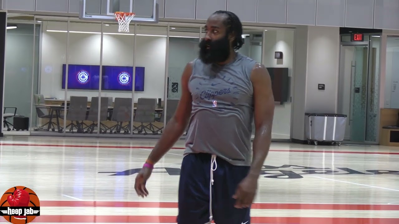 James Harden Floater, Mid Range & Fadeaway Shooting Workout At Clippers Practice At Intuit Dome.