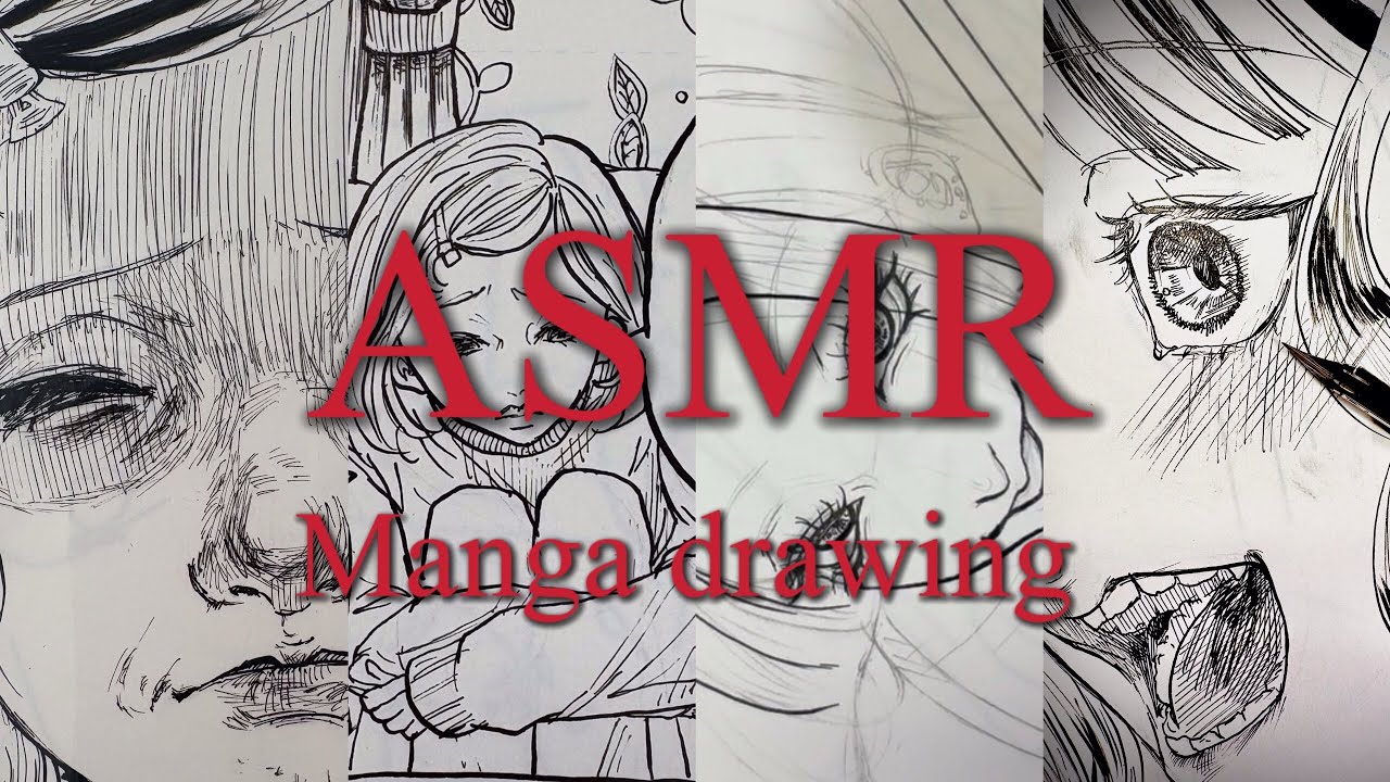【ASMR】漫画ペン入れ作業用動画【no talking】