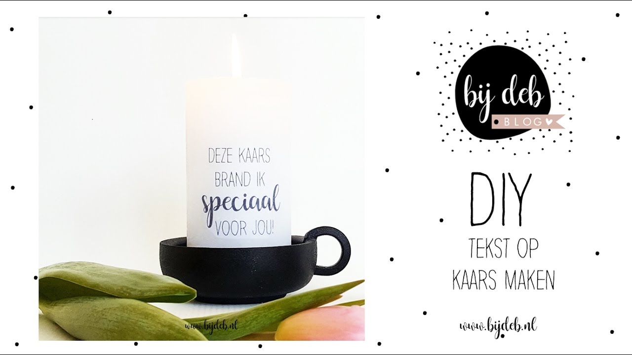 DIY tekst op kaars maken film