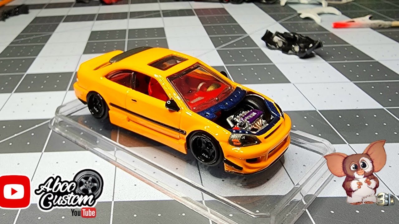 Honda Civic Si Custom Hotwheels AbooCustom x Gizmo 3D