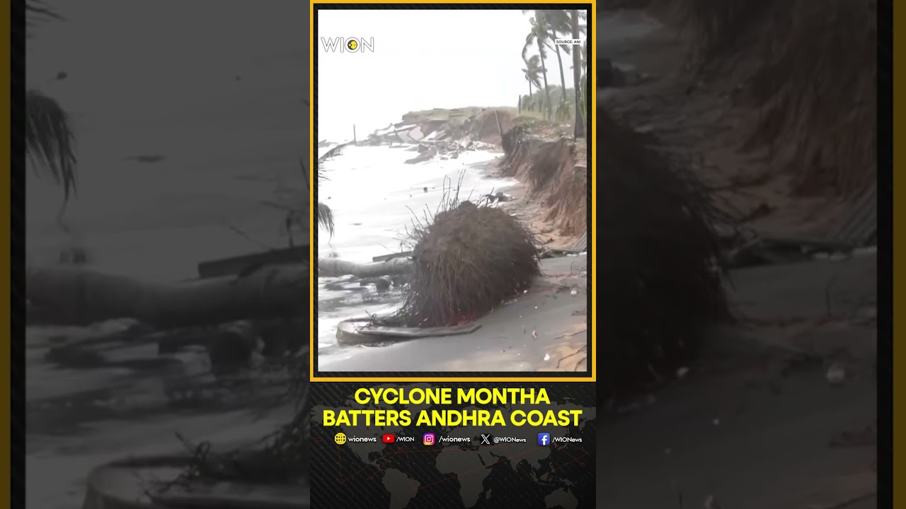 Cyclone Montha: Severe Storm Batters Andhra Coast, Heavy Rain Disrupt Life | WION