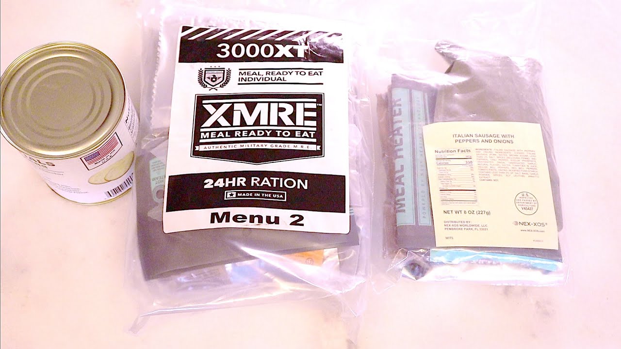 MRE Review | XMRE Blue Line | Sausage with Peppers and Onions