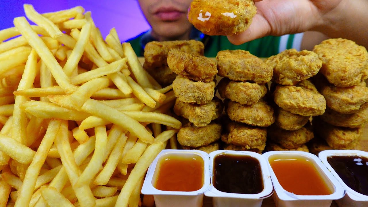 MCDONALDS FRIES, CHICKEN NUGGETS MUKBANG CRUNCHY ASMR (No Talking)