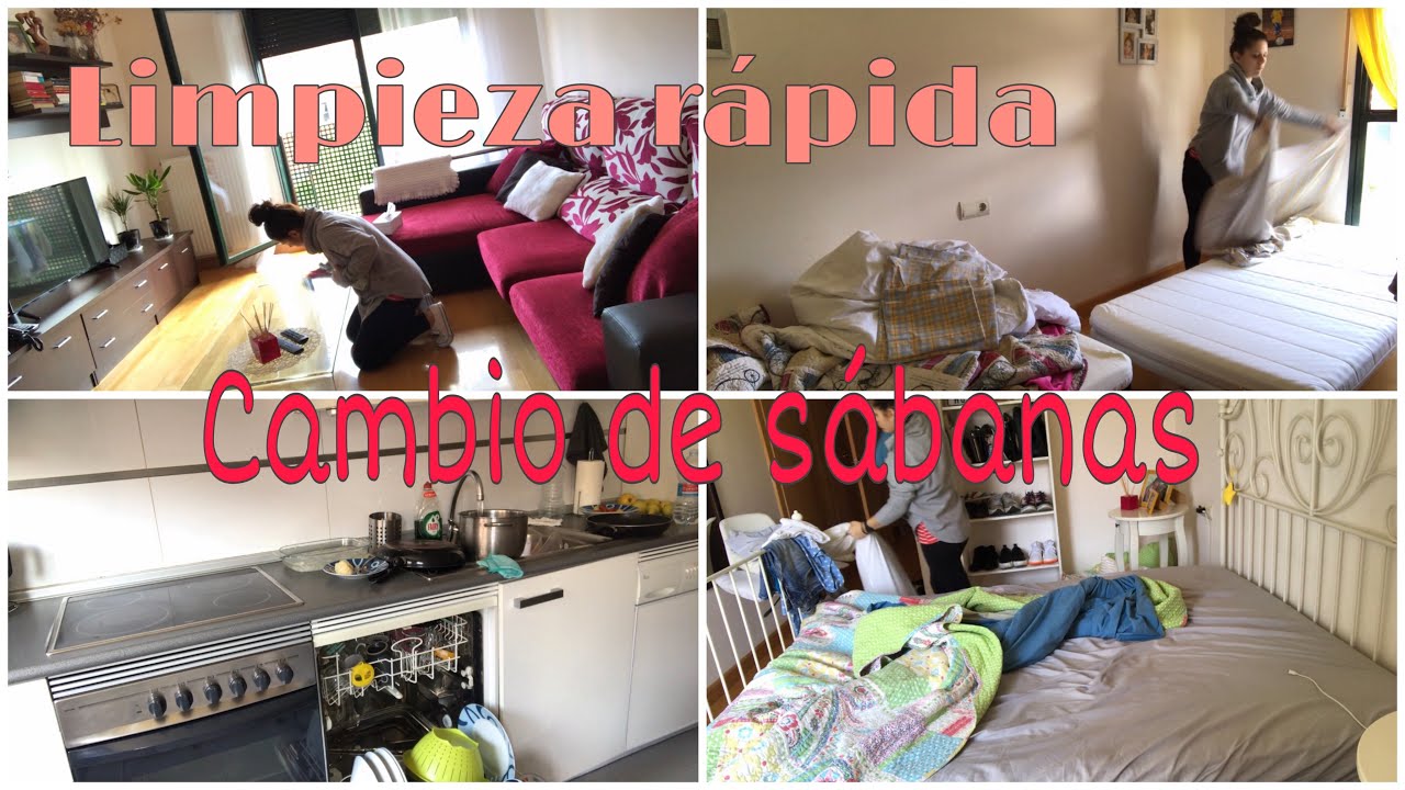 🧽LIMPIEZA RÁPIDA Y CAMBIO DE SABANAS 🧽// Limpia conmigo // HOGAR
