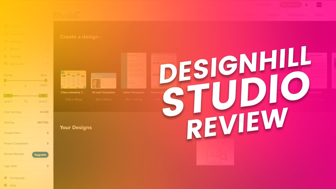 Free Graphic Design Tool- Canva Alternative | Designhill Studio Review & Tutorial