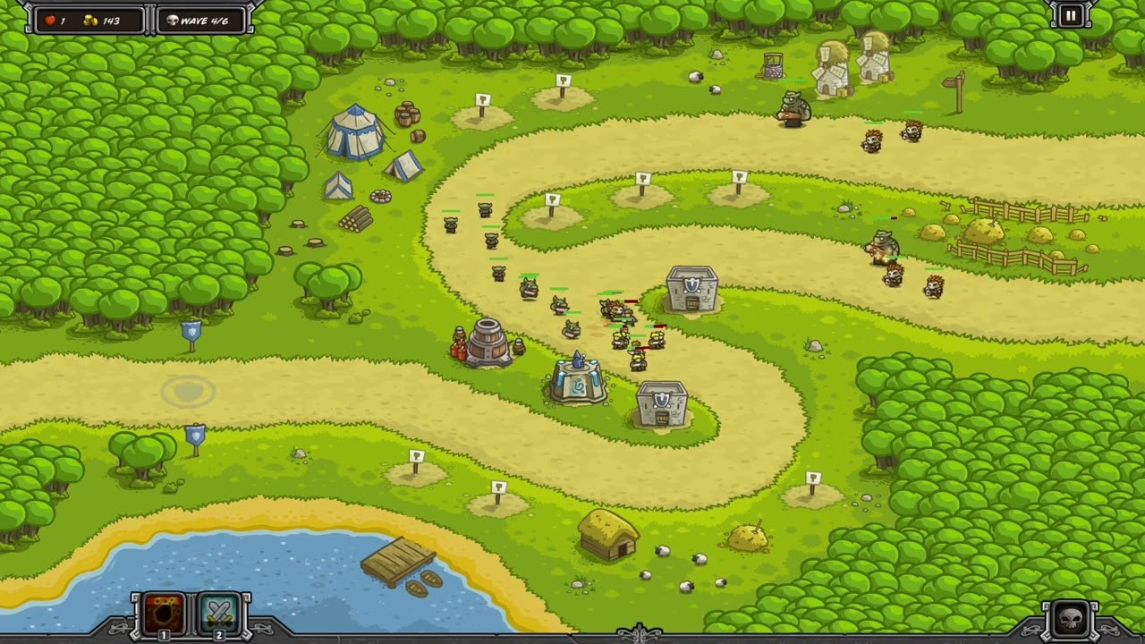 Kingdom Rush, Pagras Heroic, no Hero, Veteran, all waves called instantly
