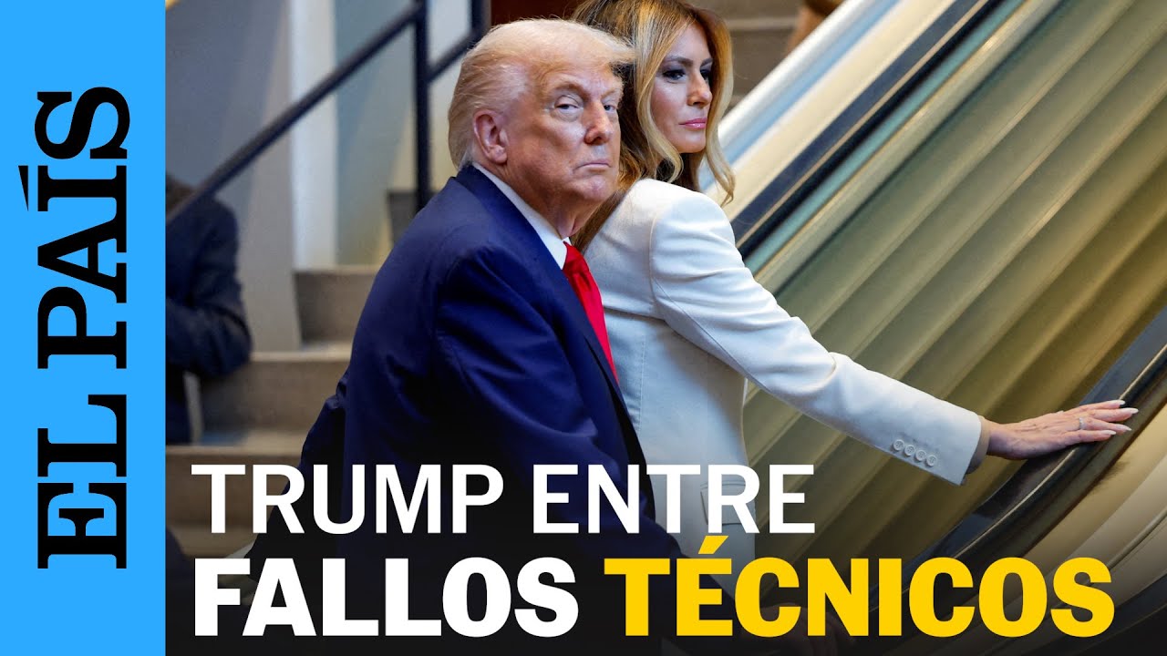 DONALD TRUMP ironiza sobre los fallos de las ESCALERAS MECÁNICAS y los TELEPRÓNTERS | EL PAÍS