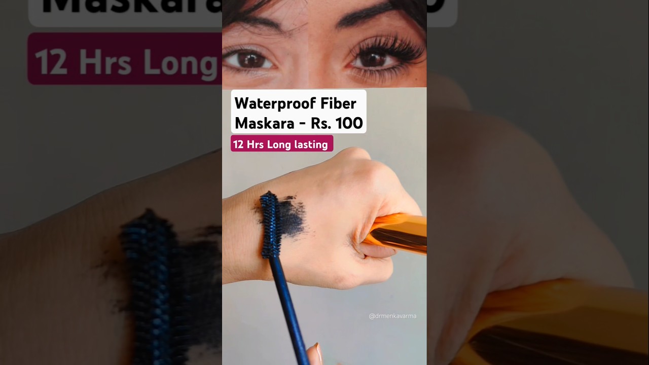 Waterproof Mascara under Rs 100 ✨ 12 hrs long lasting Mark Jo K Fiber Maskara 💫#makeup #drmenkavarma