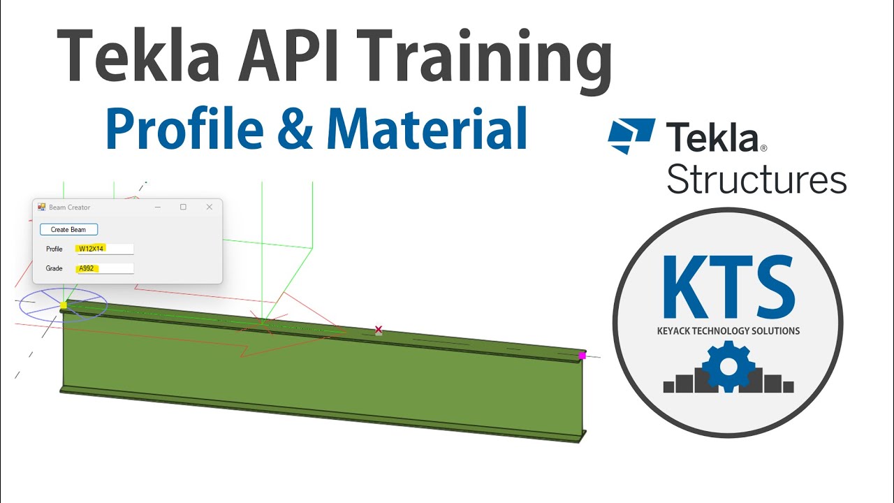 Tekla API — изменение профиля и марки материала