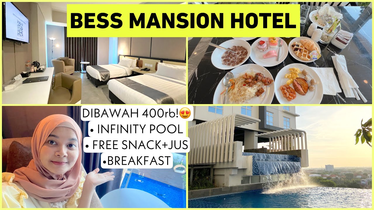 TERBAIK VIEW KOLAMNYA! HOTEL BARU & MURAH, BESS MANSION SURABAYA - millayarou vlog