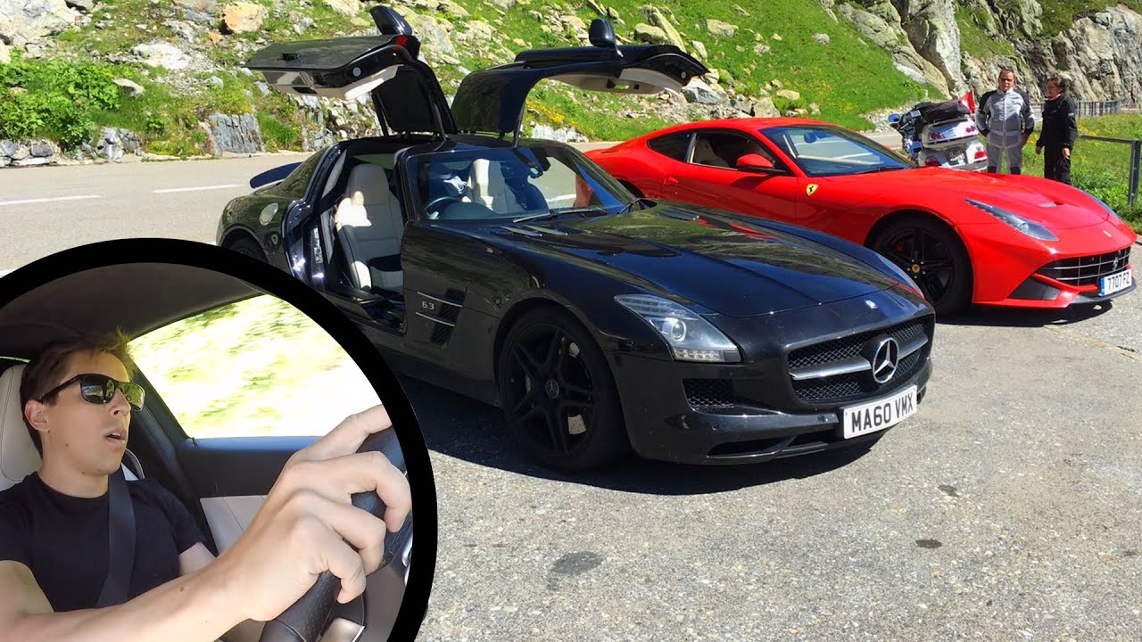 CHASING DOWN FERRARI F12 IN MERCEDES SLS!!