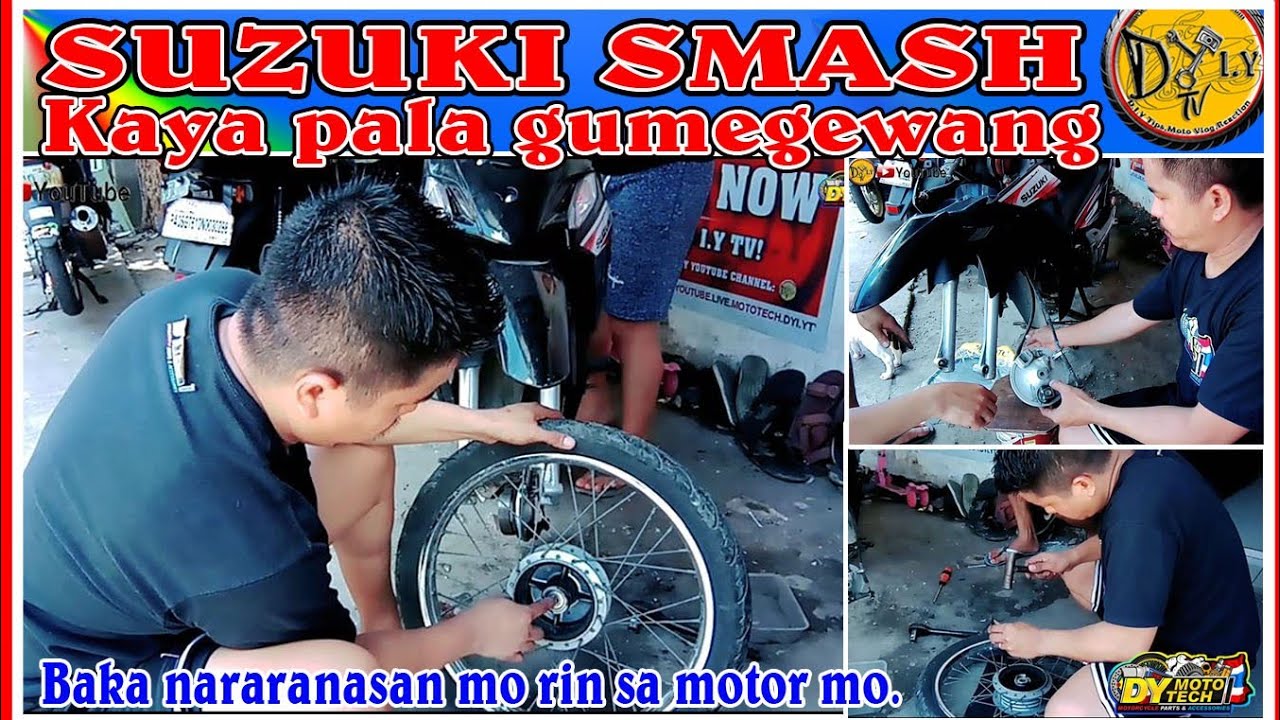 Suzuki Smash, May kabig ang manebela / may gewang   @Dy Moto Tech & Dy I.Y Tv