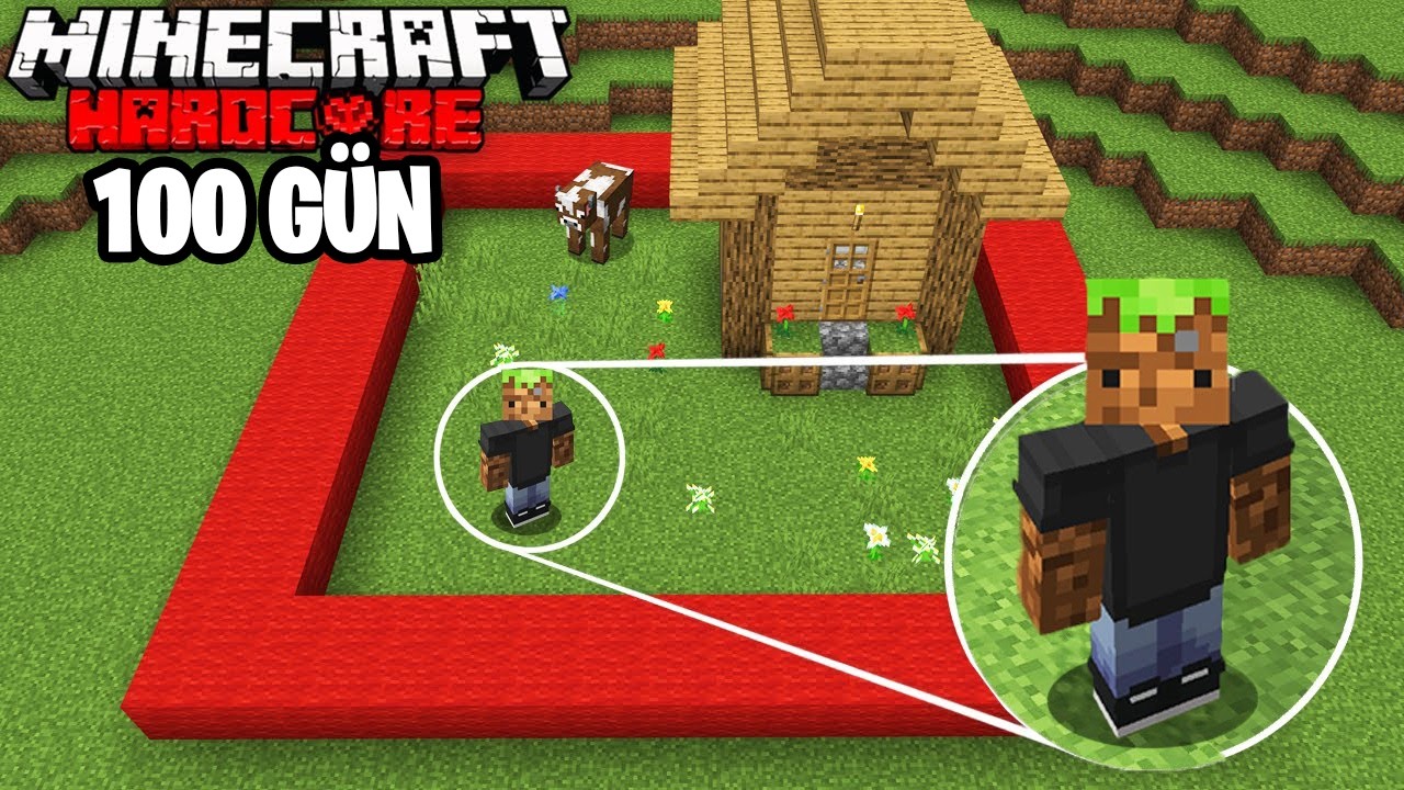 Bu CHUNK’tan Çıkmadan 100 GÜN GEÇİRDİM | Minecraft Hardcore