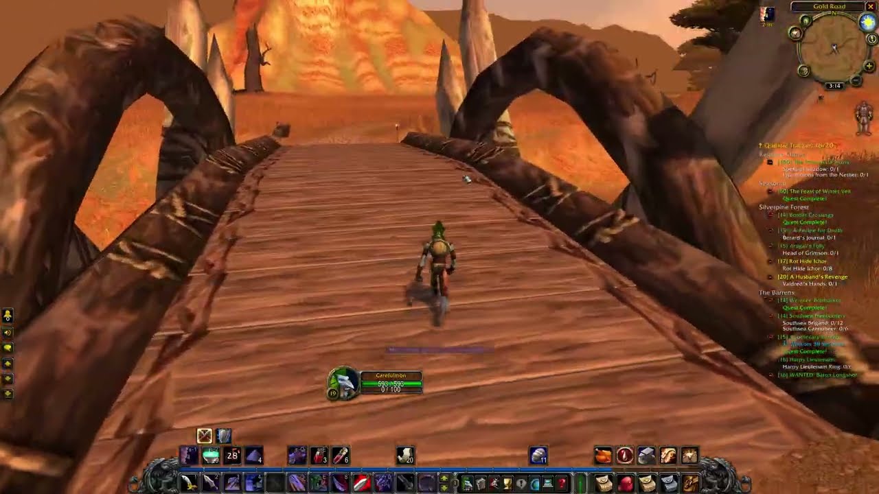 WoW Classic Hardcore – Troll Warrior Leveling (No Commentary) pt. 21