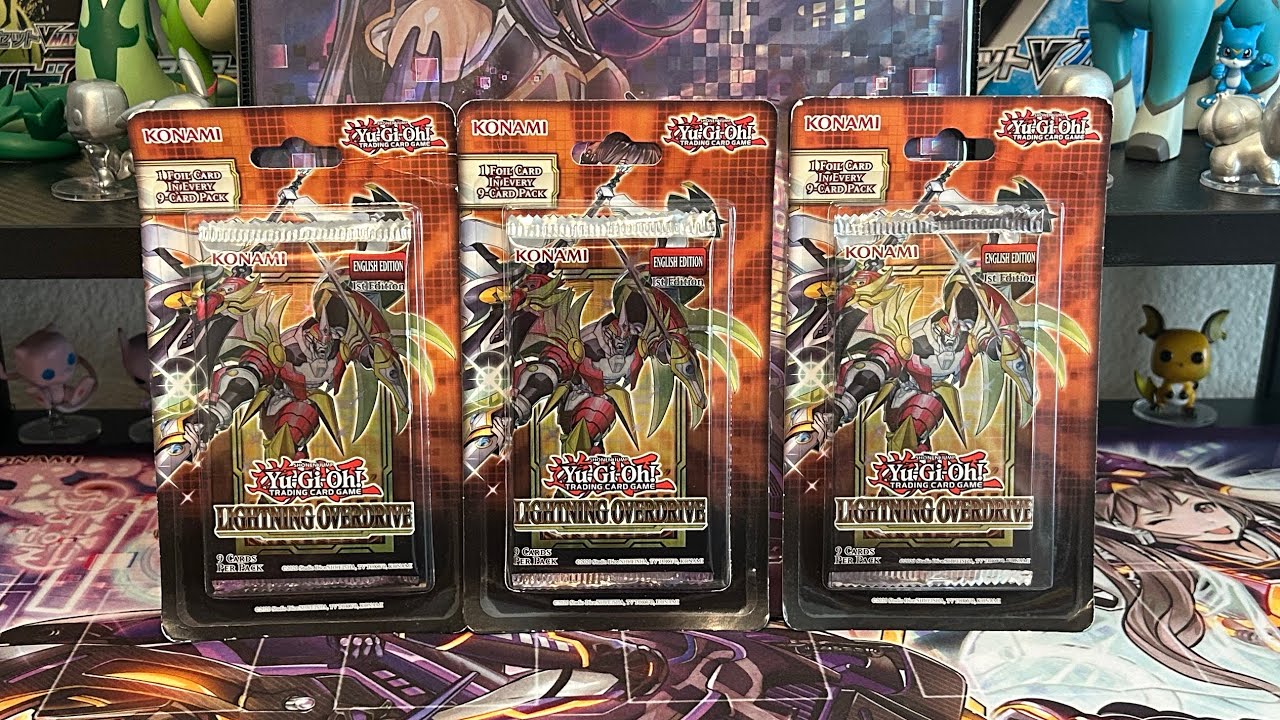 YuGiOh TCG. Lightning Overdrive Booster Packs x3