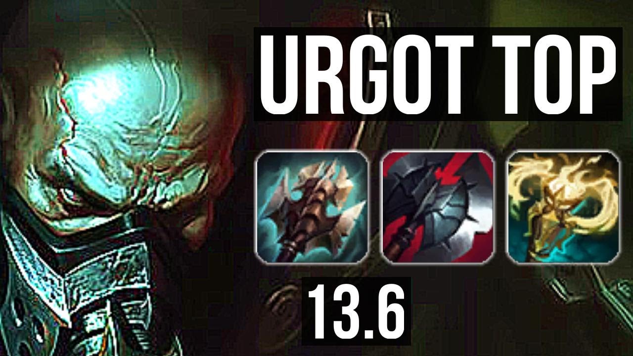 URGOT vs UDYR (TOP) | 5/1/6, 1200+ games, Rank 9 Urgot | KR Master | 13.6