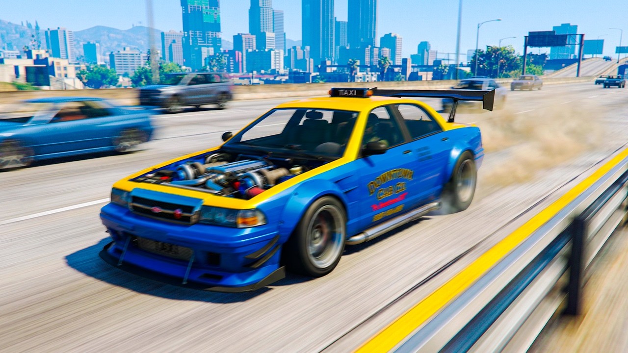 TUNEI UM TAXI E DEI FUGA NA POLICIA DO GTA 5!!