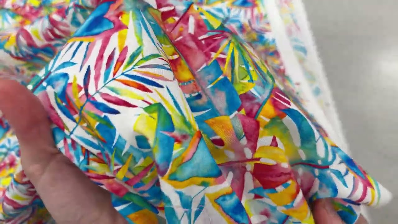 100% Cotton Poplin - Rainbow Palms