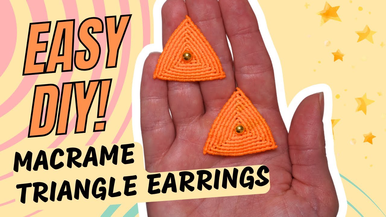 How to Make Stunning Triangle Macrame Stud Earrings Step-by-Step Tutorial
