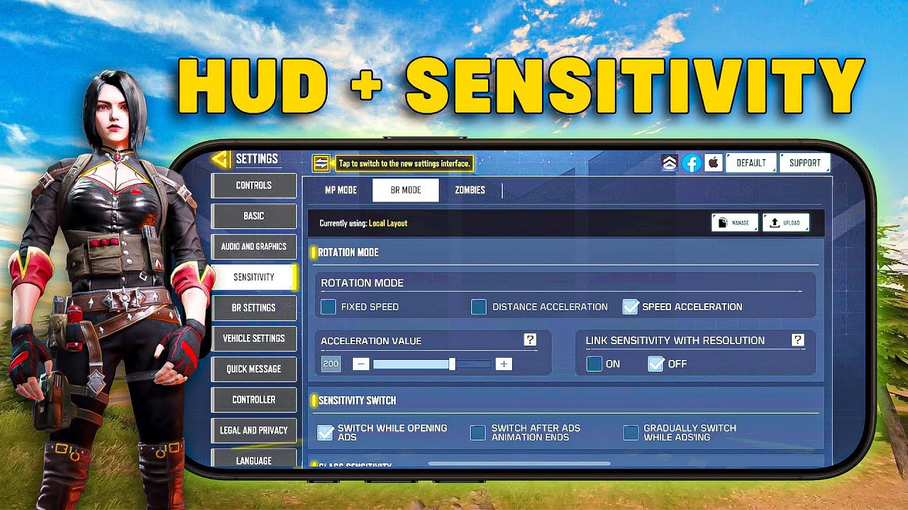 BEST 4 FINGER HUD + SENSITIVITY in CALL OF DUTY MOBILE