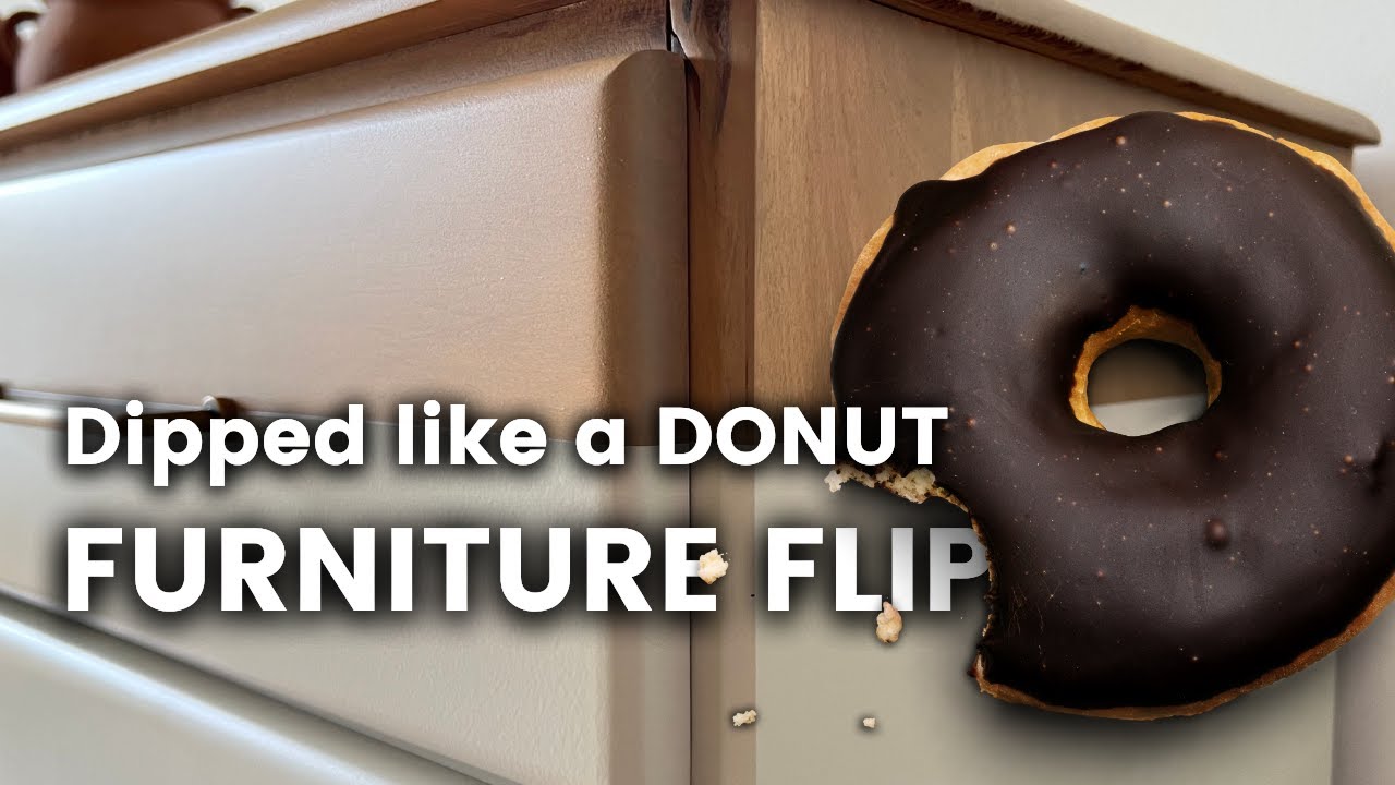 Dipped Like a Donut 🍩 | Refinishing a Thrifted Maple Dresser with a Trendy Twist