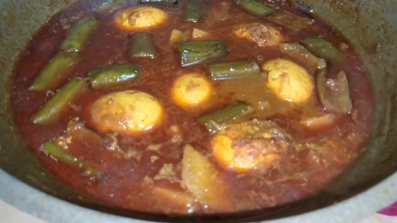 আলু দিয়ে বেগুন দিয়ে ডিমের তরকারি #recipe #cooking