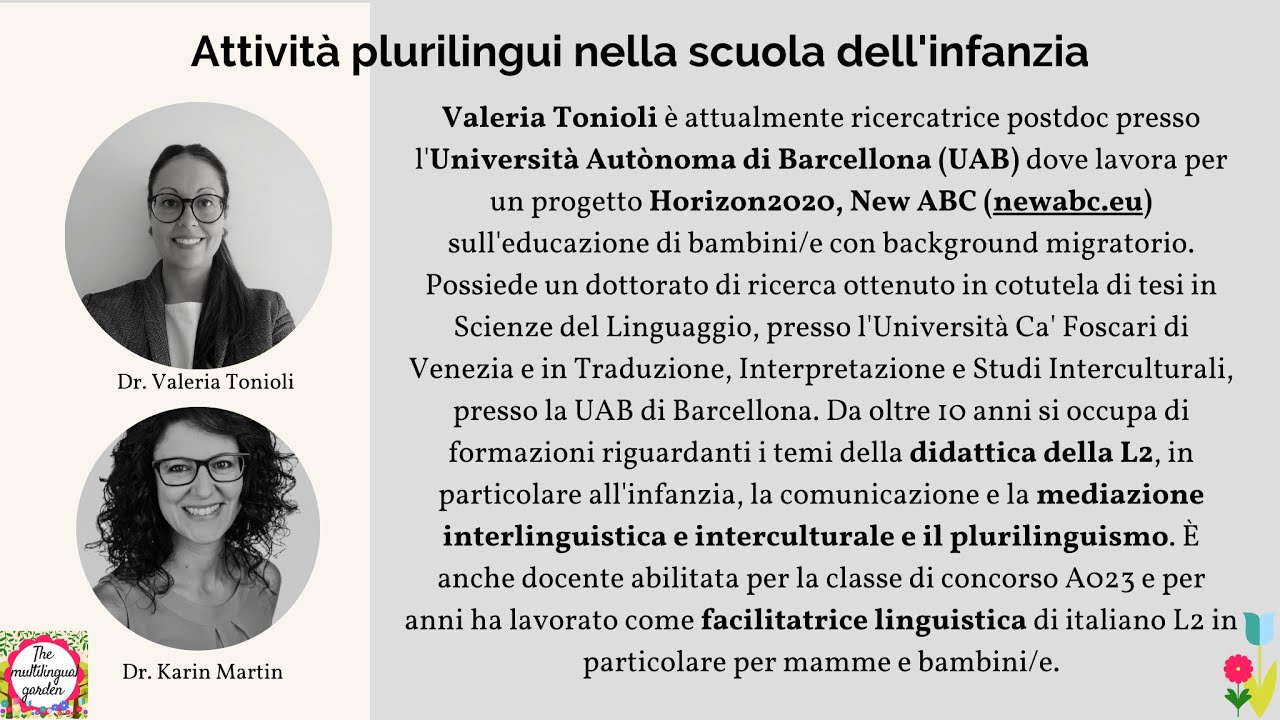 Educazione plurilingue nella scuola dell’infanzia - Dr. Valeria Tonioli #30