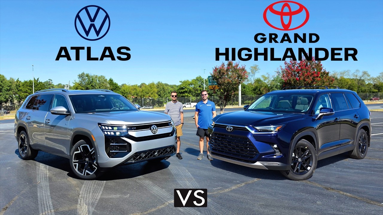 3-ROW FAMILY BATTLE! -- 2027 Volkswagen Atlas vs. Toyota Grand Highlander: Comparison