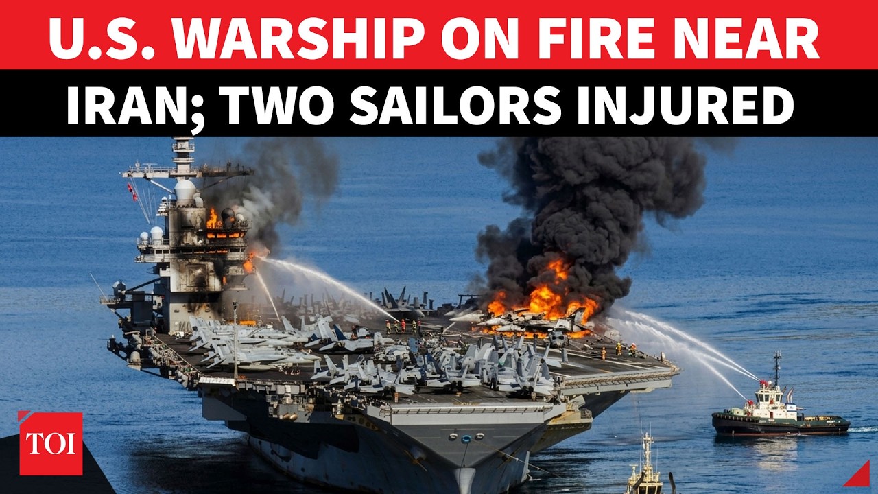 BREAKING! US Warship In Flames, 2 Sailors Injured; CENTCOM Confirmed USS Gerald R. Ford Incident