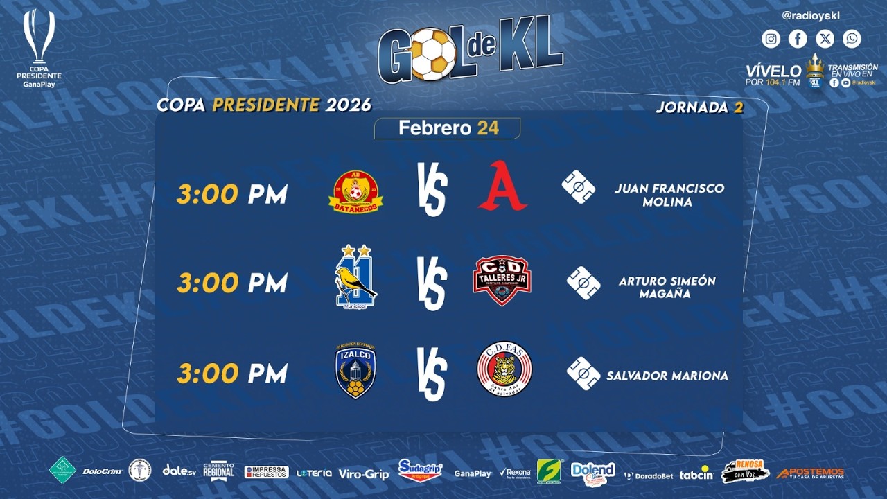 ⚽️Jornada 2 Copa Presidente | Gool de KL El Salvador | 24-2-26