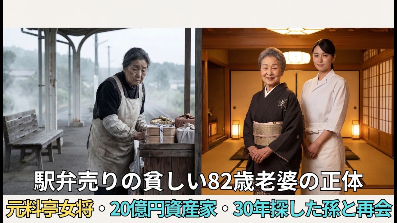 【号泣】駅弁売りの貧しい老婆→実は20億円資産家・30年探した孫娘と奇跡の再会