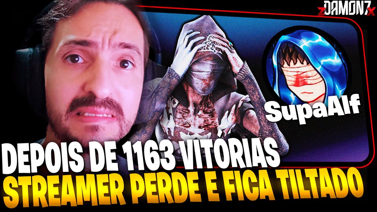 STREAMER SupaAlf TILTOU Após Perder com 1163 VITÓRIAS NA WIN STREAK - REACT - Dead by Daylight