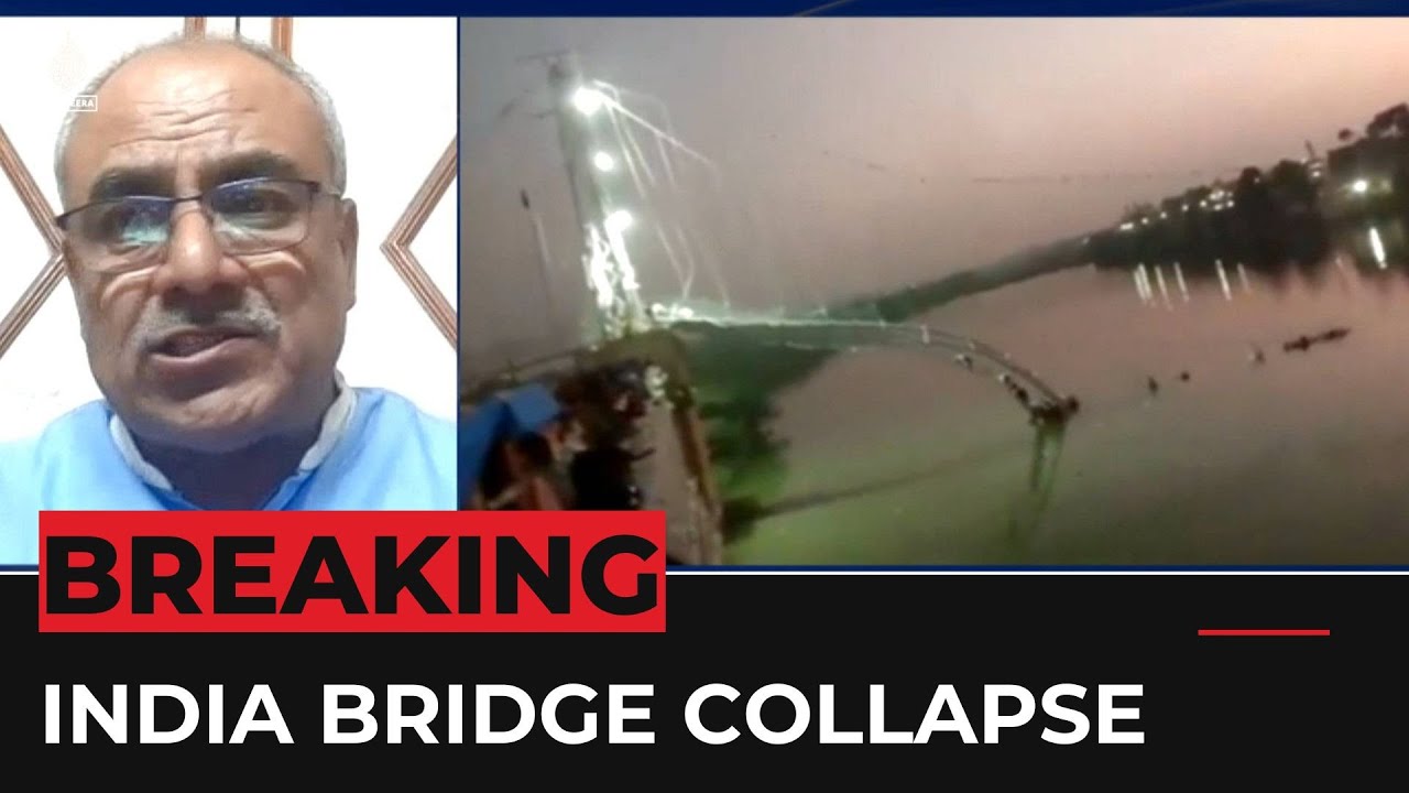 Dozens killed and hundreds plunged into river in India's Gujarat