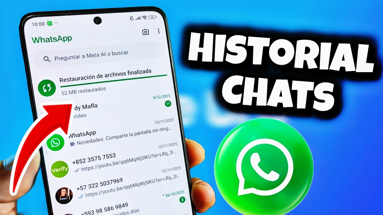 C&oacute;mo Restaurar el Historial de Chats de WhatsApp / Recuperar Chat borrados en WhatsApp 