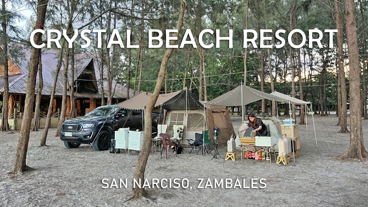 Relax Car Camping At Crystal Beach Resort Zambales - Naturehike Village 6 2.0 - Solo Beach Camping