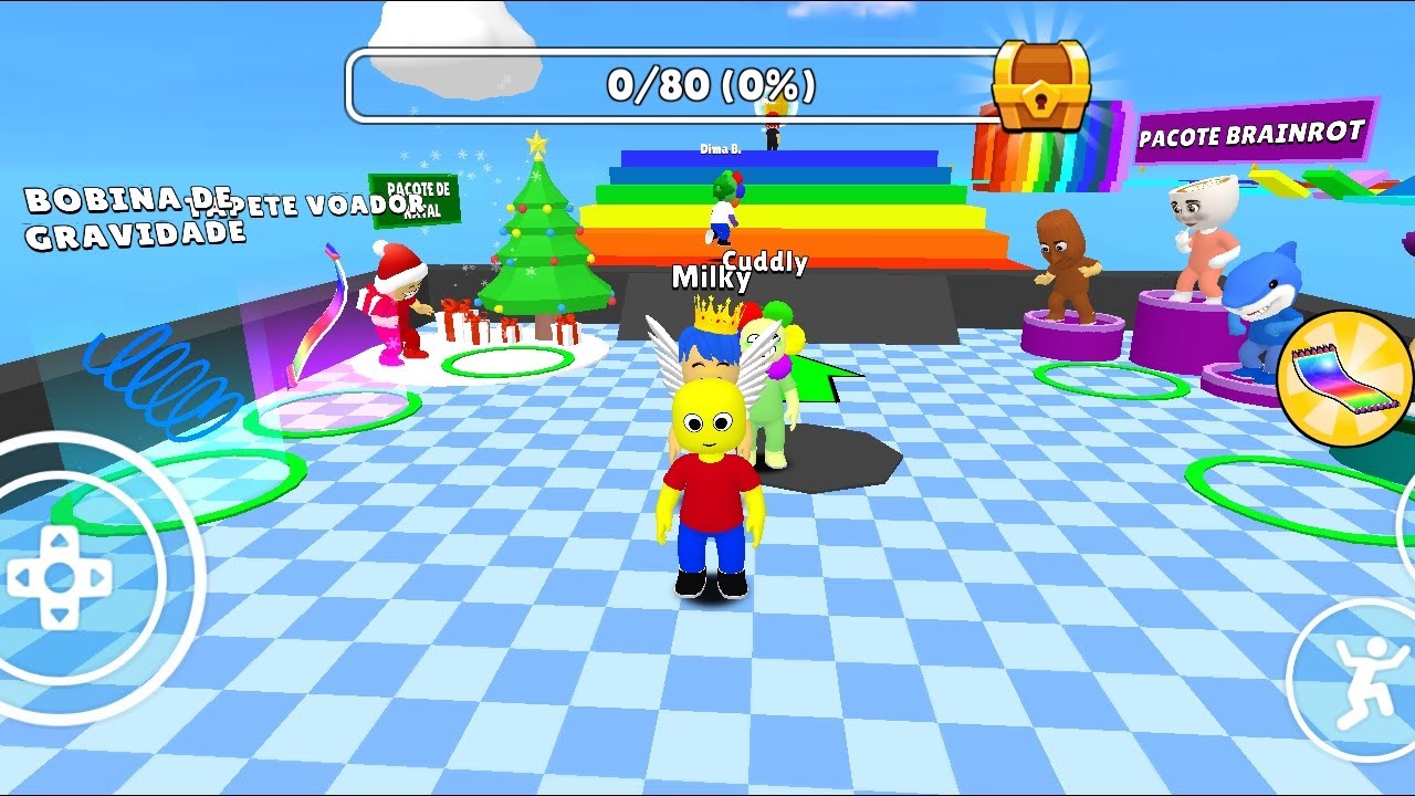 Eu joguei obby parkour uma fase que tem até 80%