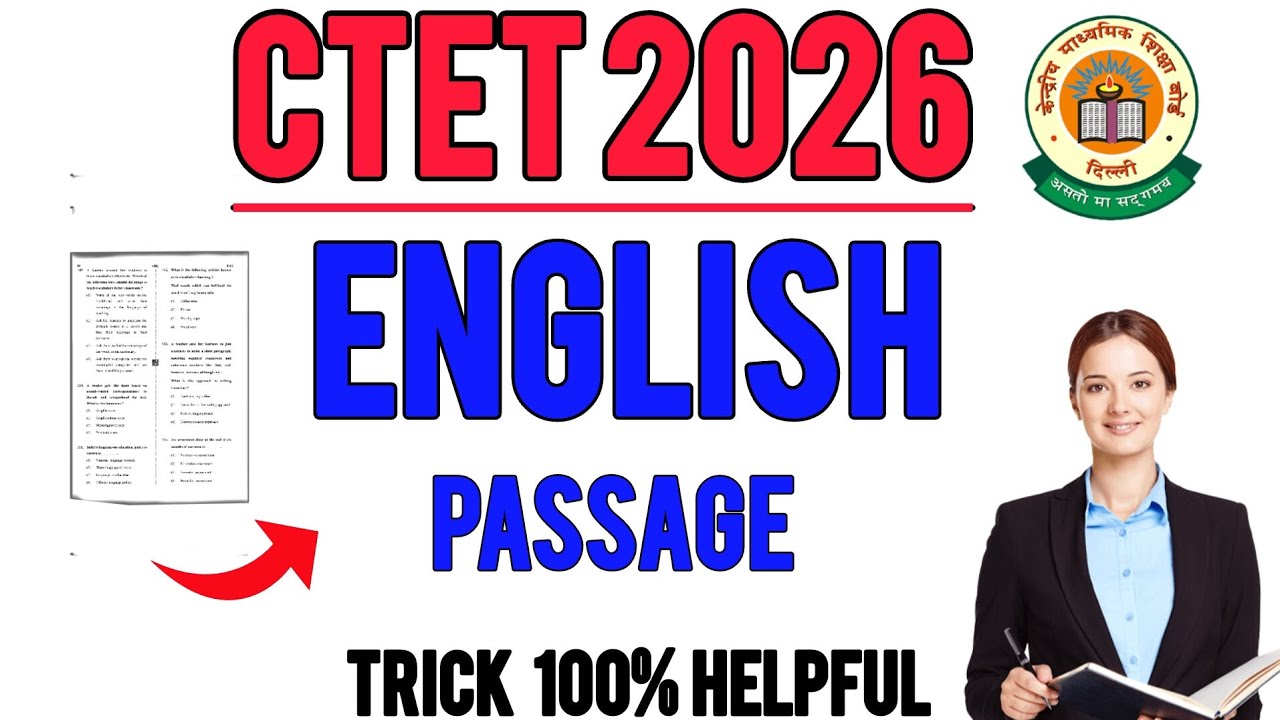 CTET English language passage trick....
