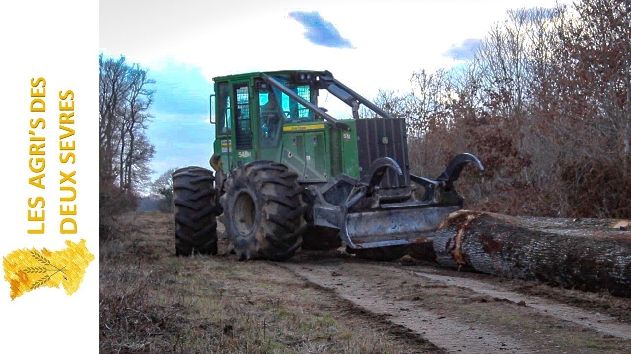 ABATAGE & DEBUSQUAGE | John Deere 548h [Debardage ROUSSELIERE]