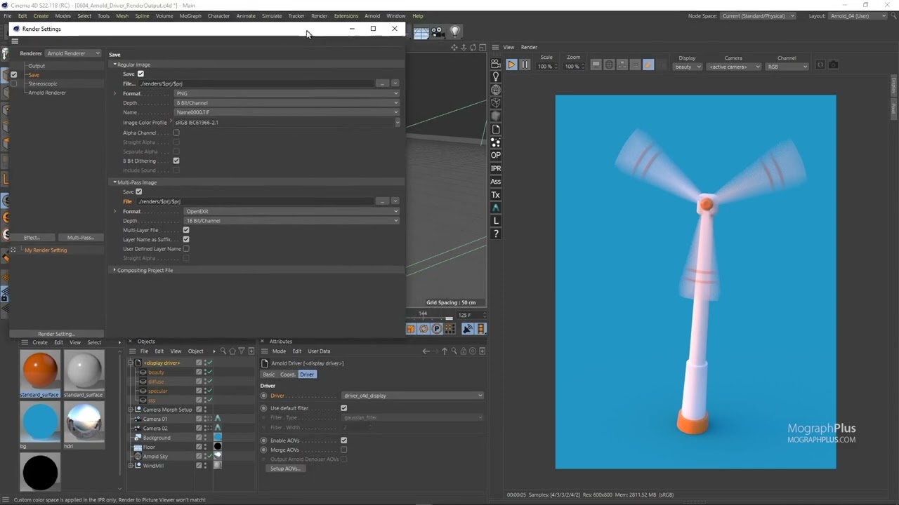 65  Arnold Driver and Render Output