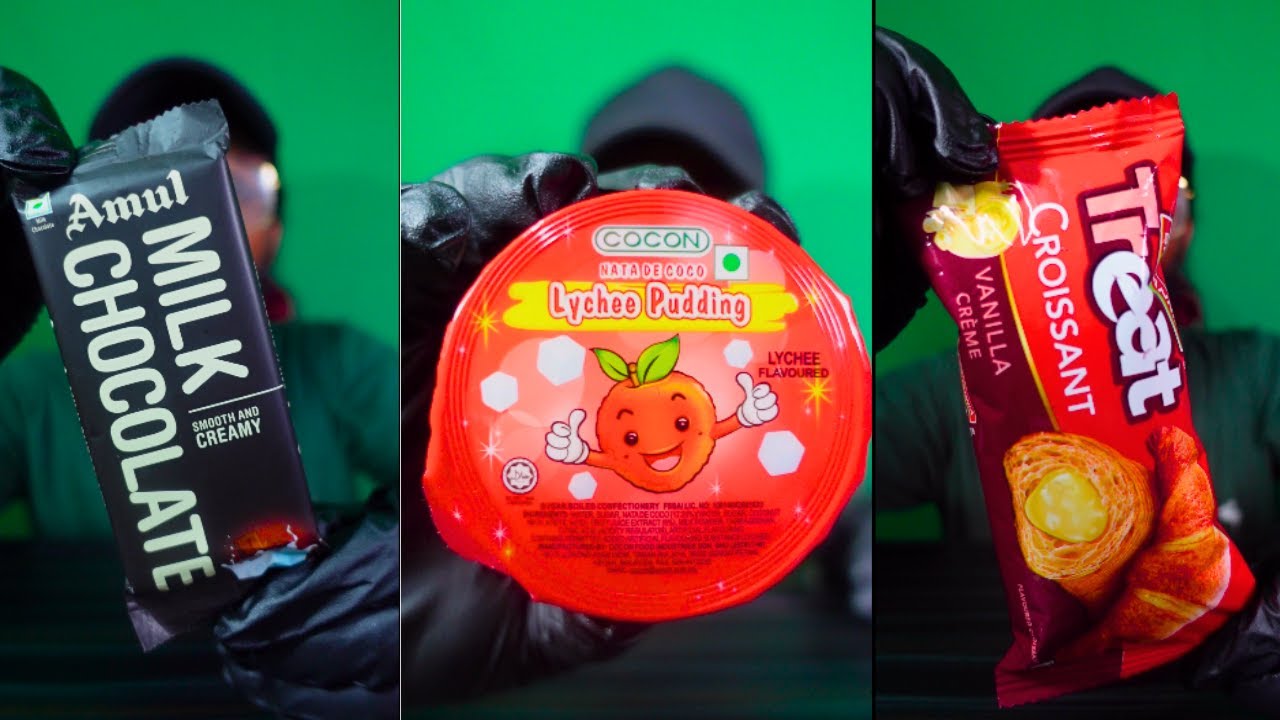 chocolate mango orange jelly lollopop mukbang asmr