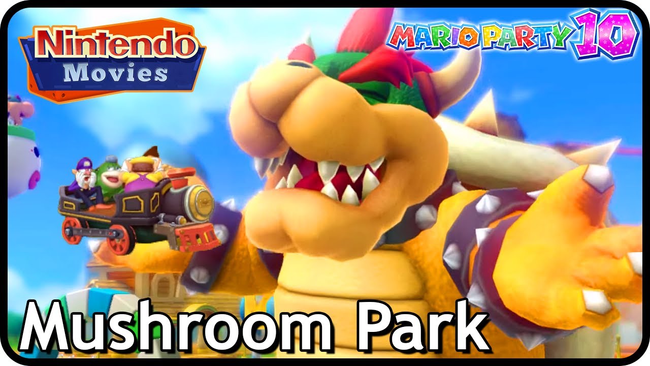 Mario Party 10 - Bowser Party - Mushroom Park (5 Players, Bowser vs Wario, DK, Spike & Waluigi)