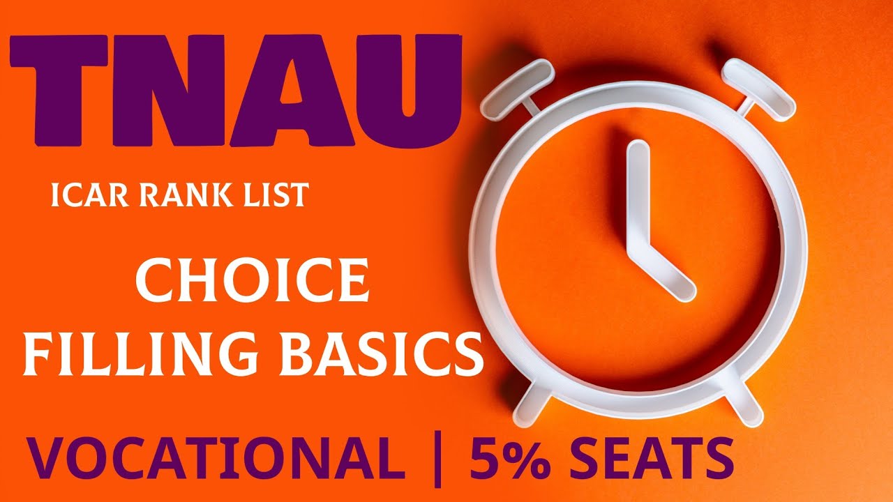 Tnau admission 2021 | Tnau vocational rank list 2021 | tnau rank list 2021 |tnau application details