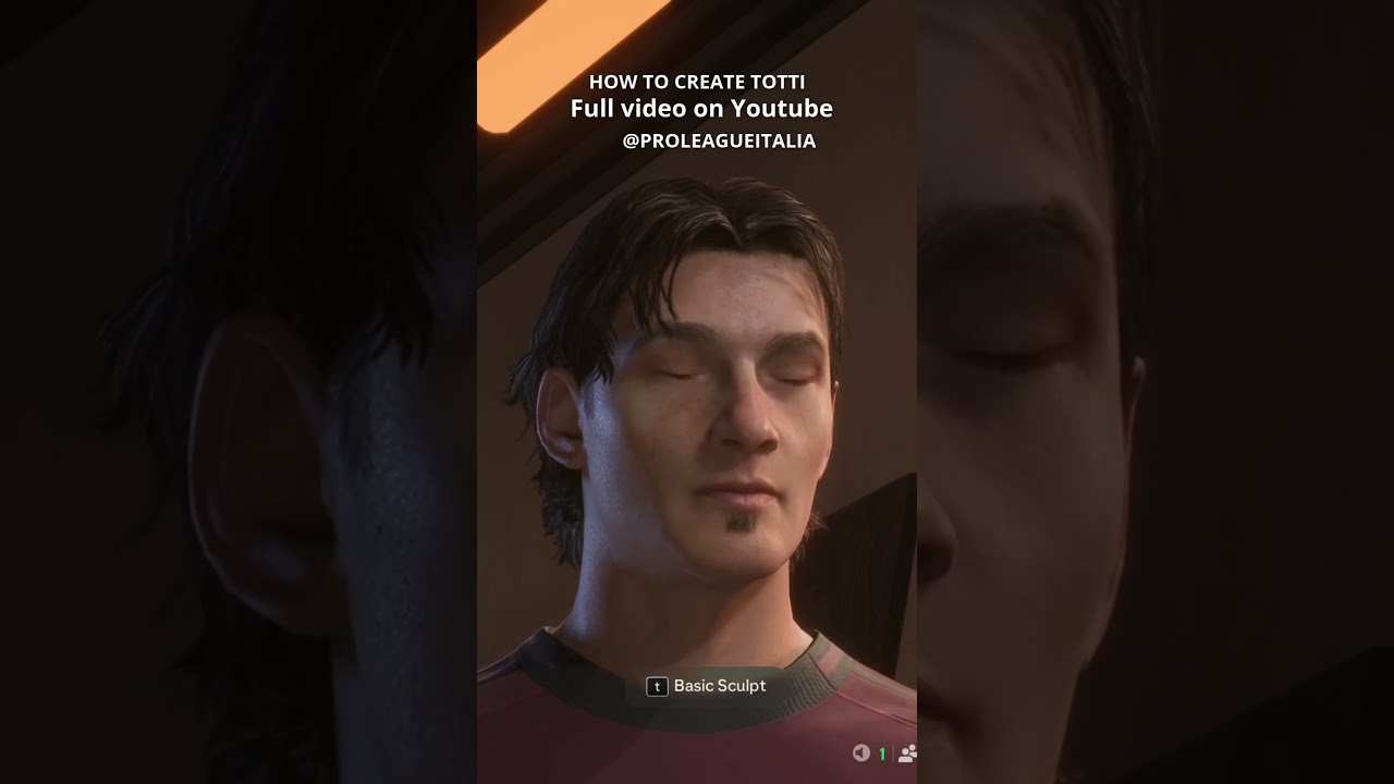 TOTTI Face Creation in EA FC 25 - Pro Club & Career Mode Tutorial #proclubs #shorts #facecreation