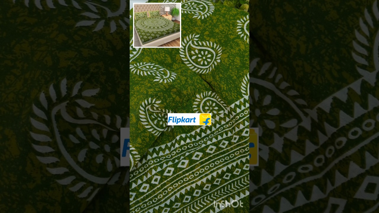 Flipkart Bed Sheet Review 🌸 #flipkart #shorts #home #homedecor