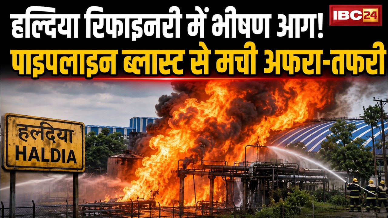 Haldia Refinery Fire News: Massive Fire at Haldia Refinery! Pipeline Blast Causes Chaos
